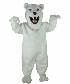 Mask US Fierce Polar Bear Mascot Costume BEAR MASCOTS