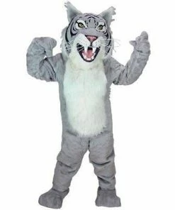 Mask US Grey Wildcat Mascot Costume