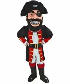 Mask US Pirate Captain Redbeard Mascot Costume CHARACTER MASCOTS