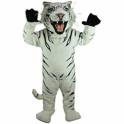 Mask US CAT MASCOTS White Tiger Mascot Costume 3 Mask US CAT MASCOTS White Tiger Mascot Costume