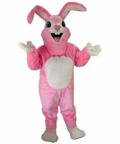 Mask US BUNNY MASCOTS Pink Rabbit Mascot Costume
