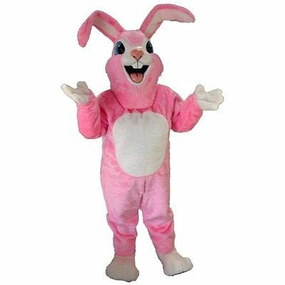 Mask US BUNNY MASCOTS Pink Rabbit Mascot Costume 3 Mask US BUNNY MASCOTS Pink Rabbit Mascot Costume