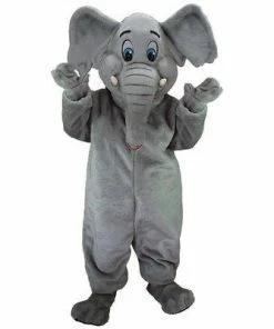 Mask US EXOTIC ANIMAL MASCOTS Cartoon Elephant Mascot Costume
