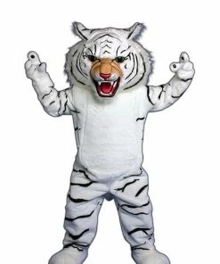 Alinco Costumes White Super Tiger Mascot Costume CAT MASCOTS