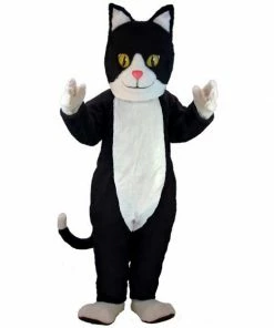 Mask US CAT MASCOTS Black & White Cat Lightweight Mascot Costume
