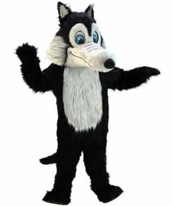 Mask US FOREST ANIMAL MASCOTS Black Wolf Lightweight Mascot Costume