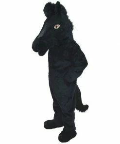 Mask US FARM ANIMAL MASCOTS Black Mustang Lightweight Mascot Costume