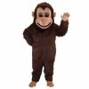 Mask US MONKEY AND GORILLA MASCOTS Brown Monkey Lightweight Mascot Costume Adult Size