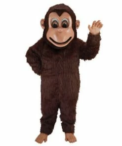Mask US MONKEY AND GORILLA MASCOTS Brown Monkey Lightweight Mascot Costume Adult Size