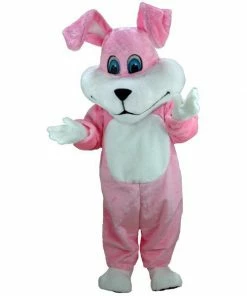 Mask US Super Pink Bunny Lightweight Mascot Costume BUNNY MASCOTS