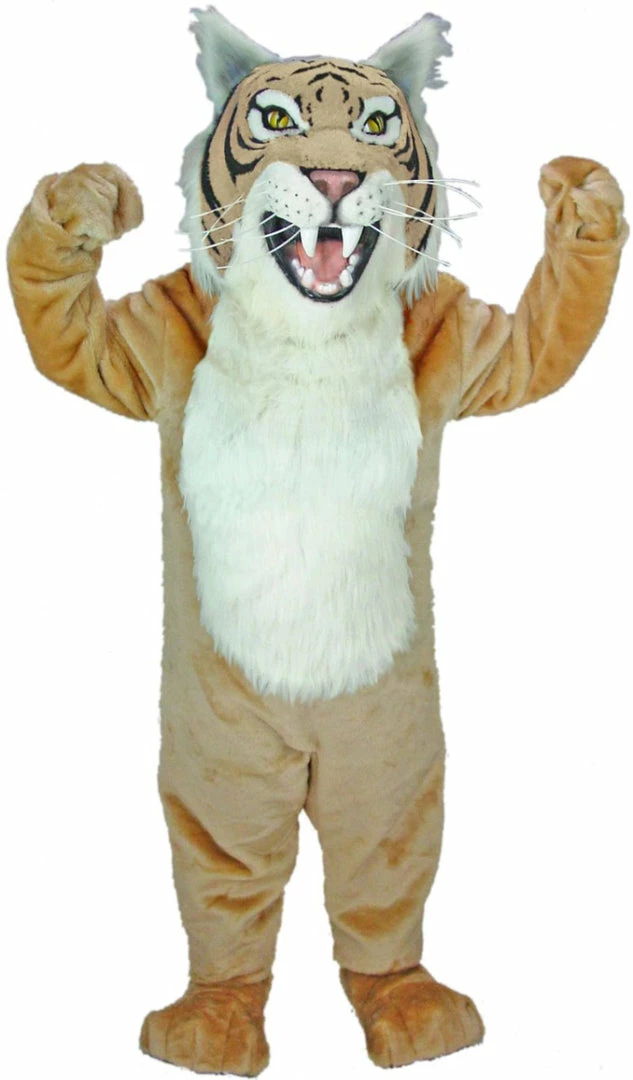 Mask US Tan Wildcat Mascot Costume 3 Mask US Tan Wildcat Mascot Costume