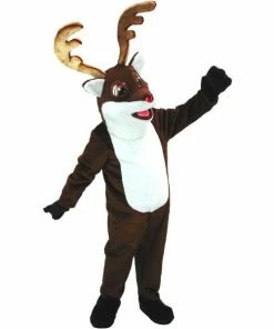 Mask US FOREST ANIMAL MASCOTS Rudy The Reindeer Mascot Costume