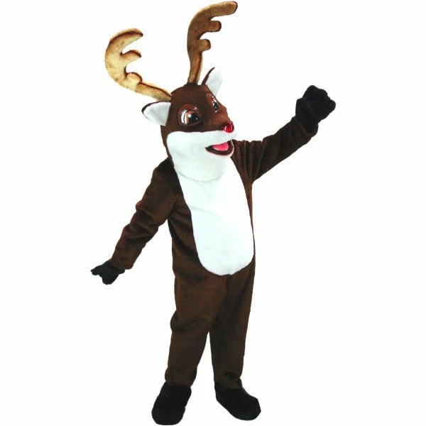 Mask US FOREST ANIMAL MASCOTS Rudy The Reindeer Mascot Costume 3 Mask US FOREST ANIMAL MASCOTS Rudy The Reindeer Mascot Costume