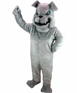 Mask US Grey Bulldog Mascot Costume