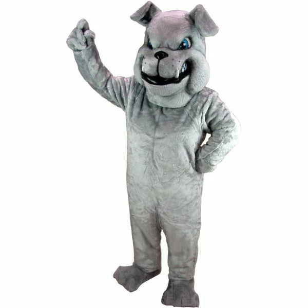Mask US Grey Bulldog Mascot Costume 3 Mask US Grey Bulldog Mascot Costume