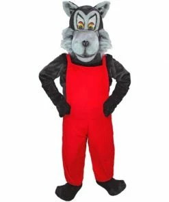Mask US CHARACTER MASCOTS Big Bad Wolf Mascot Costume
