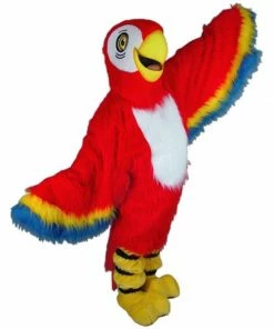 Mask US Red Macaw Mascot Costume