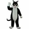 Mask US CAT MASCOTS Black Cat Mascot Costume