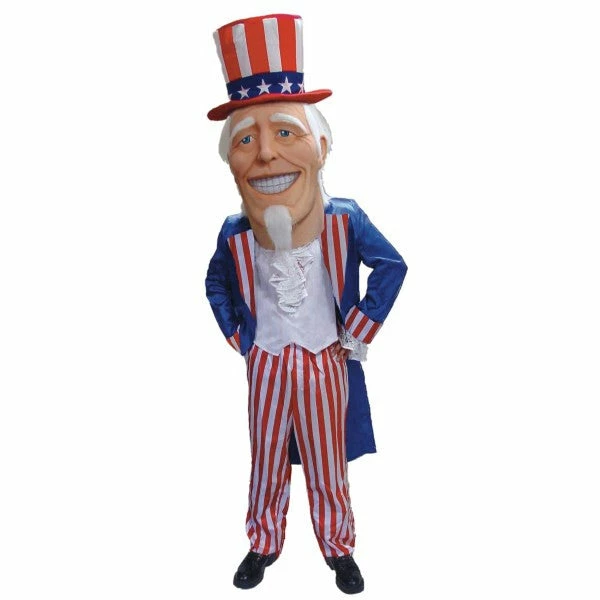 Mask US Uncle Sammy Mascot Costume 3 Mask US Uncle Sammy Mascot Costume