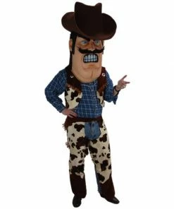 Mask US Cowboy Mascot Costume CHARACTER MASCOTS