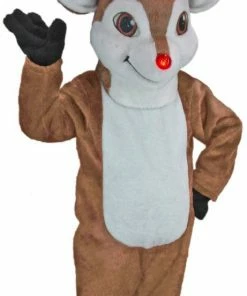 Mask US FOREST ANIMAL MASCOTS Randolph Reindeer Mascot Costume
