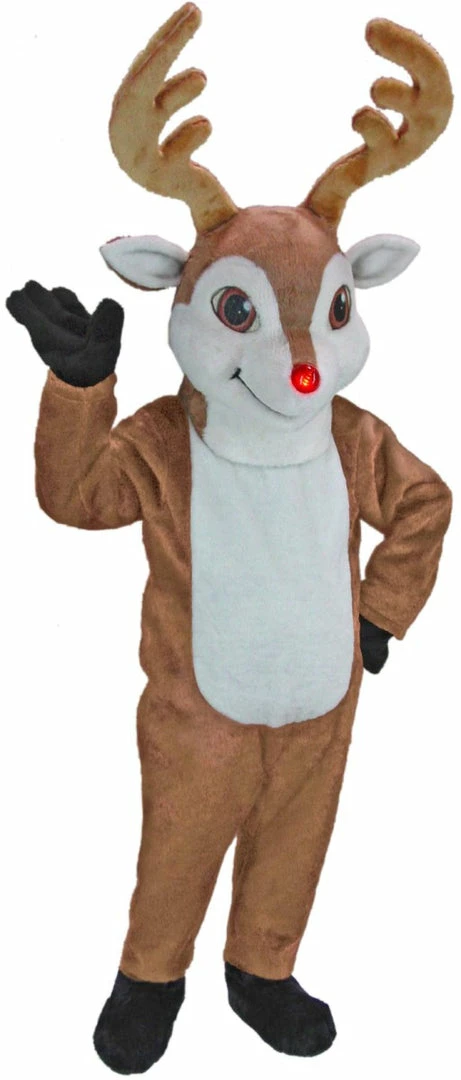 Mask US FOREST ANIMAL MASCOTS Randolph Reindeer Mascot Costume 3 Mask US FOREST ANIMAL MASCOTS Randolph Reindeer Mascot Costume