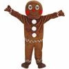 Mask US CHARACTER MASCOTS Gingerbread Man Mascot Costume