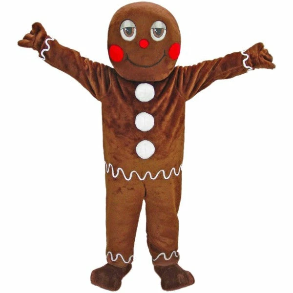 Mask US CHARACTER MASCOTS Gingerbread Man Mascot Costume 3 Mask US CHARACTER MASCOTS Gingerbread Man Mascot Costume