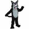 Mask US FARM ANIMAL MASCOTS Fierce Wolf Mascot Costume