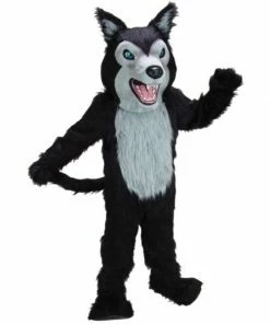 Mask US FARM ANIMAL MASCOTS Fierce Wolf Mascot Costume