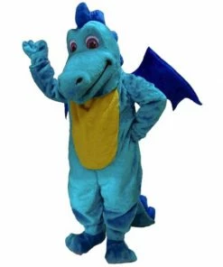 Mask US DRAGONS AND DINOSAURS Turquoise Dragon Mascot Costume